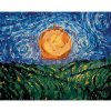 Diamondi Diamantové maľovanie - SLNKO NA OBLOHE PODĽA VAN GOGHA Rámovanie: vypnuté plátno na rám, Rozmer: 40x50 cm