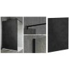 GELCO VARIO BLACK WALK-IN SPRCHOVÁ ZÁSTENA 90 CM čierna matná (Súčasťou balenia bočná lišta a vrchná stabilizačná vzpera v čiernej farbe)