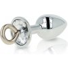 Ohmama fetish metal butt plug with ring