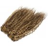 Kučeravý clip in maxi set 53cm pravé ľudské vlasy - REMY 200g - tmavý melír