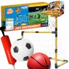 Woopie 2v1 sada basketbal a futbalová bránka s loptami a pumpičkou