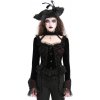 kabát DEVIL FASHION Black and Red Romantic Gothic