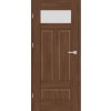 ERKADO SET Bezfalcové rámové dvere Nemézia 10 presklené, Premium, Orech + zárubeň ERK-BZF-NEMEZIA10-PrOrech