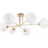 Light Home Stropné svietidlo Eliza, 6x biele sklenené tienidlo, G