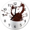Nástenné sklenené hodiny Káva fi 30 cm