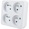 Solight rozbočovač, 4 x 10A, biely [P108]