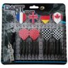 Šípky MASTER Black Plated Brass 12ks - softip 18g set