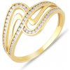 Lillian Vassago Elegantný zlatý prsteň se zirkónmi LLV06-GR159 Veľkosť prsteňov: 54