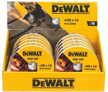 DeWALT DT3507 Sada řezných kotoučů na nerez, 125 x 1 mm, 10 ks