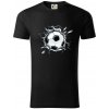 Futbalová lopta v triku - Tričko z organickej bavlny - M ( Čierna )