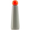 Nerezová termo fľaša do školy LUND LONDON Jumbo 750 ml - Light Grey & Coral