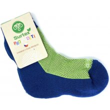 Surtex Ponožky 70% Merino Modré se zelenou