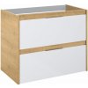 Alpi Skrinka pod umývadlo, 80 cm, dekor dub, biela, 169750