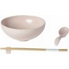 Casafina by Costa Nova Miska|rameň, lyžička, odkladač na paličky pr.19cm|1L, PACIFICA, ružová (Mar.), set|Casafina