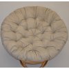 Nábytek PEGAS Polstr na křeslo papasan 115 cm tmavě béžový melír