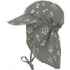 Detský klobúk Lassig Sun Protection Flap Hat palms deep olive 50-51 šedá 50-51