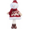 Ozdoba závesná SNEHULIAK 17cm textil červená