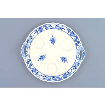 Cibulák podnos pre tri karafky cibulový porcelán originálny cibulák Dubí 20,5 cm