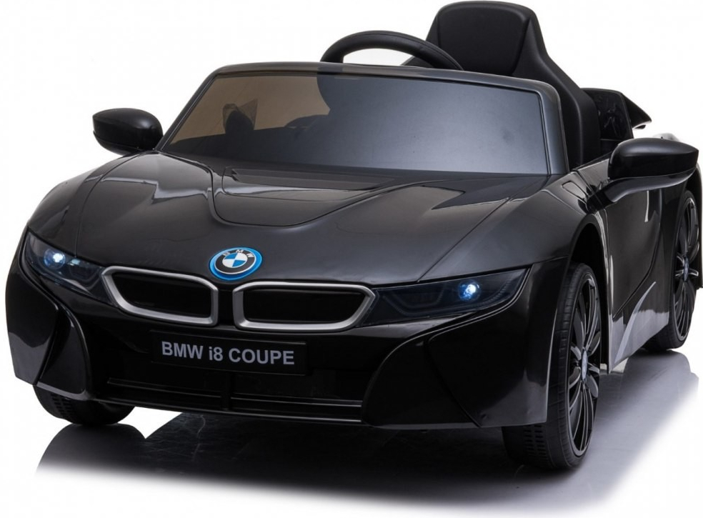 Joko elektrické autíčko BMW I8 Coupe lift penové kolesá kožené sedadlo USB MP3 čierná