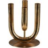 Kovový svietnik 4 ramen. na kónické sviečky, zlatá, 14 x 14 x 18 cm