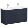 Kúpeľňová skrinka s umývadlom VitrA Root 120x67x46 cm modrá mat ROOTG120BINTS