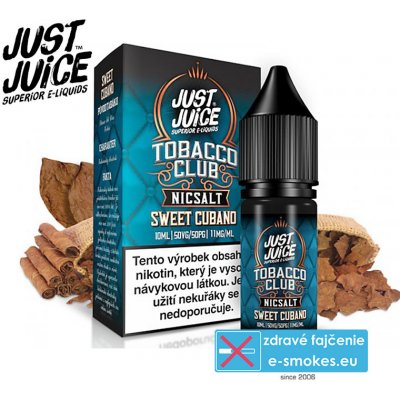 Just Juice Tobacco Sweet Cubano Salt 10 ml 11 mg (e-liquid)