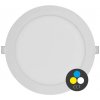 T-LED Biely vstavaný LED panel guľatý 225mm 18W 24V CCT 102202