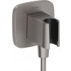 Podomietkový vývod Hansgrohe FixFit Q so spätným ventilom kartáčovaný čierny chróm 26887340