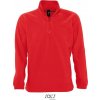 SOL´S NESS / Pánska fleecová mikina s 1/2 zipsom - red XL