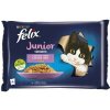 Nestlé FELIX Fantastic cat Multipack junior kura&losos želé kapsička 4x85 g