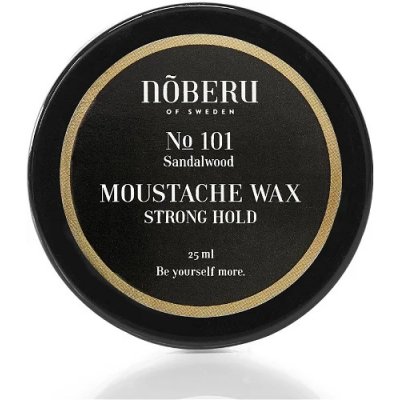 Noberu of Sweden No 101 Sandalwood Moustache Wax Strong Hold - silno fixačný vosk na fúzy, 25 ml