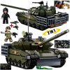 Ruský tank T 80BVMS 2 v 1 balíčku. Armáda Figúrky + LEGO ZBRANE