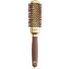 Olivia Garden Expert Blowout Shine Gold a Brown okrúhla fúkacia kefa na vlasy 33 mm