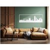 drevko Obraz Barcelona panoráma Rozmer obrazu: 43 x 130 cm, Farba dekorácie: Biela