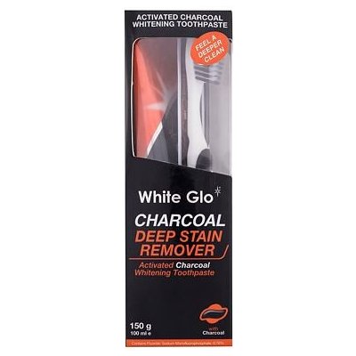 White Glo Charcoal Deep Stain Remover zubní pasta 100 ml