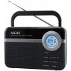 Rádio AKAI, PR006A-471U, přenosné, FM tuner s PLL, LCD displej, AUX-IN, RMS výkon 0,8 W