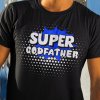 Tričko s potlačou SUPER GODFATHER Pánsky Čierna XXL