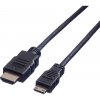 Value HDMI prepojovací kábel Zástrčka HDMI-A, Zástrčka HDMI Mini-C 2.00 m čierna 11.99.5580 štandardné HDMI HDMI kábel; 11.99.5580