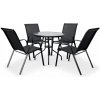 Súprava záhradného nábytku kovová Texim čierna 5-dielna