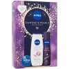 Nivea Diamond & Pearls : univerzální krém Creme 30 ml + antiperspirant Pearl & Beauty Black 150 ml + sprchový krém Diamond & Argan Oil 250 ml pro ženy