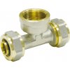 PIPETEC Závitový T-kus SFTI200420 medený, 20x2 - Rp 1/2 - 16x2