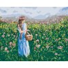 Maľovanie podľa čísel Dievča zbierajúce kvety do košíka, 80x100 cm, bez rámu a bez vypnutia plátna (6039482)