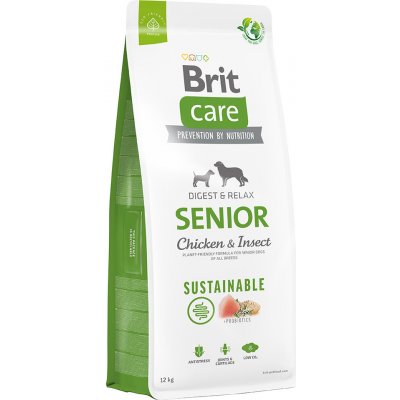Brit Care Dog Sustainable Senior Chicken & Insect - výhodné balenie: 2 x 12 kg