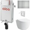 Alcadrain Set modul na stenu, WC Pro, sedadlo s tlačidlom, nerez FUN-INOX KAE061 1 set