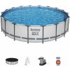 Bestway Bazén Bestway. Steel Pro MAX, 56462, kartušová filtrácia, rebrík, plachta, 549x122 cm