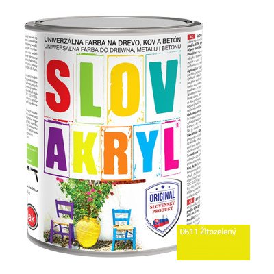 Slovakryl 0611 0,75kg žltozelený