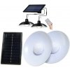 MasterLED Solárne závesné 2 ks LED lampy do záhrady alebo do interiéru, samostatný solárny panel s 3m káblom, IP44, ML0304