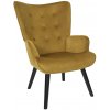 Nábytek Pegas Křeslo ušák Gulia žlutý manšestr