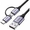 Ugreen 30875 2in1 USB - micro USB / USB Type C, 2.4A, 1m, černý