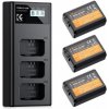 K&F Concept Batéria fotoaparátu K&F NP-FW50 1100 mAh, 3-balenie + nabíjačka LCD displej, sada nabíjačiek 34817